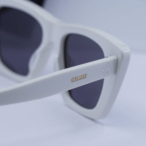 Celine CL40187I 25A Cat Eye Sunglasses - White/Dark Grey - Picture 11 of 12